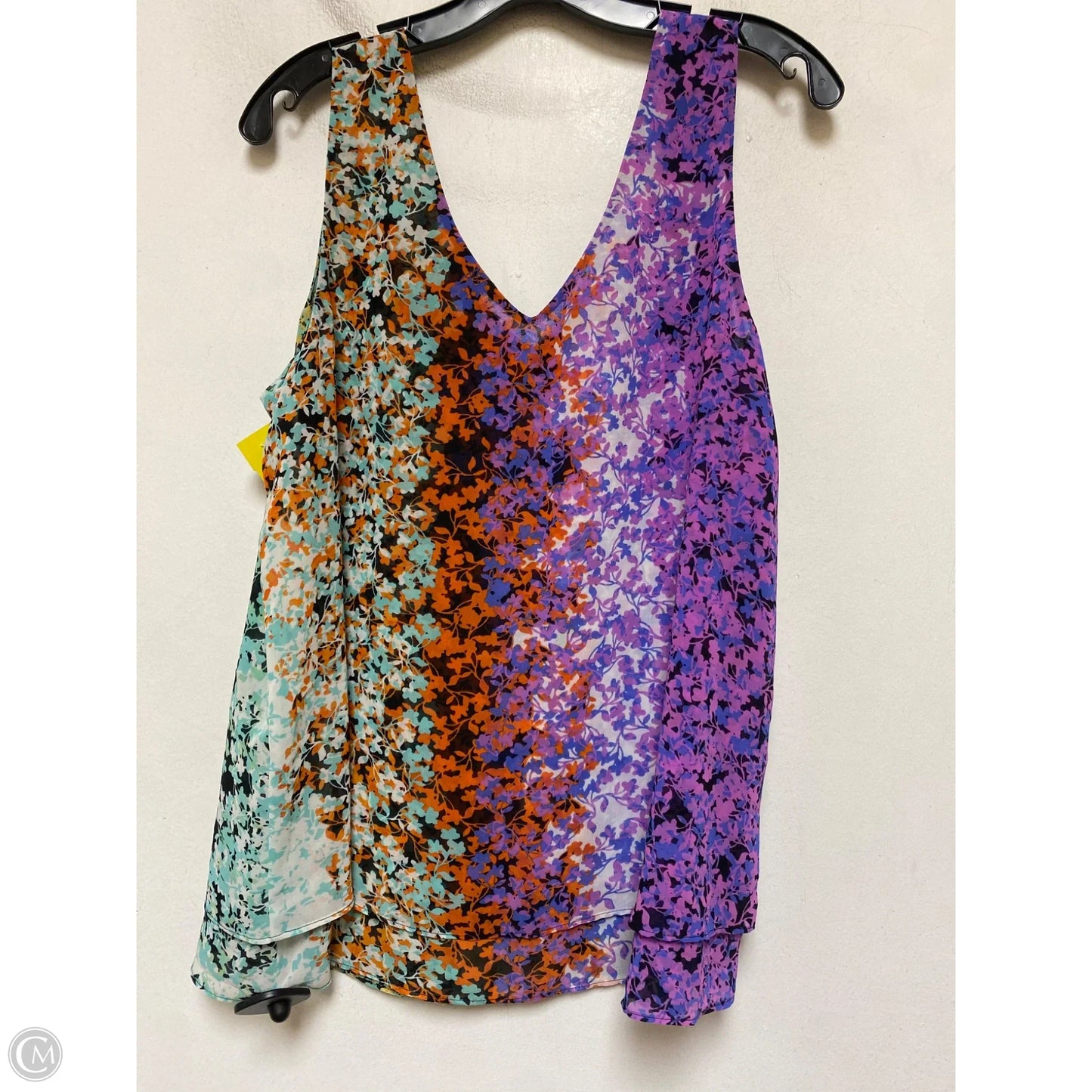 Top Sleeveless By Cabi In Multi-colored, Size: L