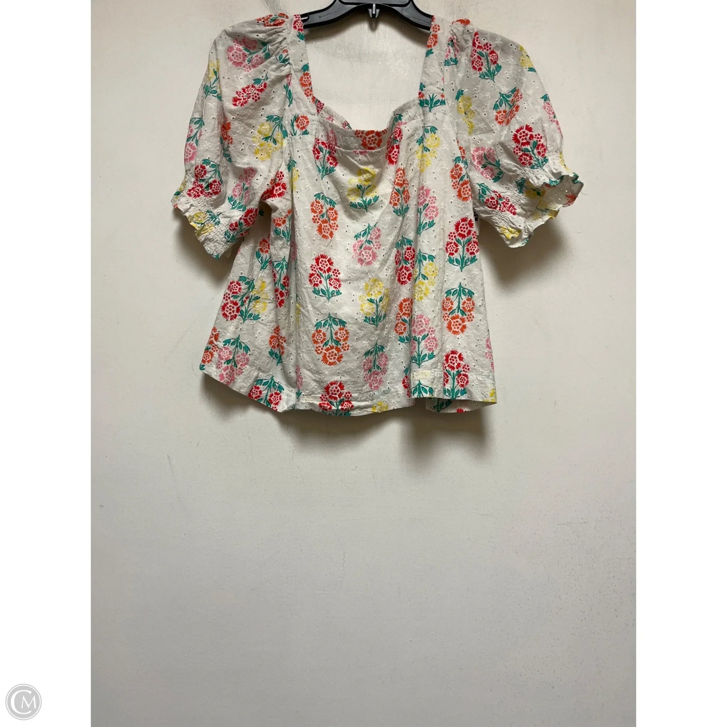 Top Short Sleeve By Draper James In Floral Print, Size: Xxl