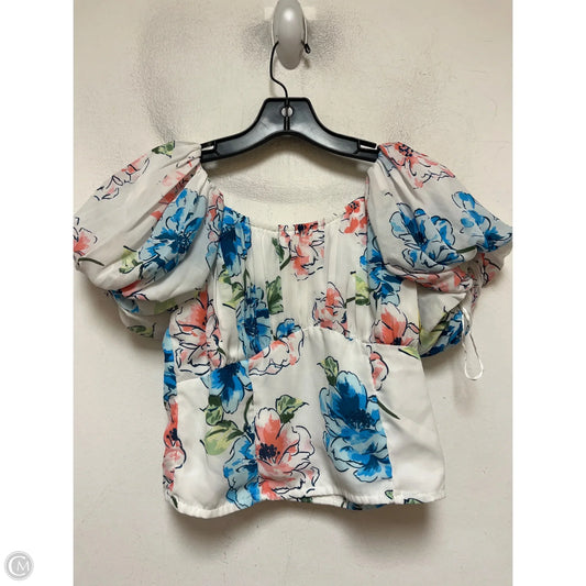 Top Short Sleeve By Abercrombie And Fitch In Floral Print, Size: S