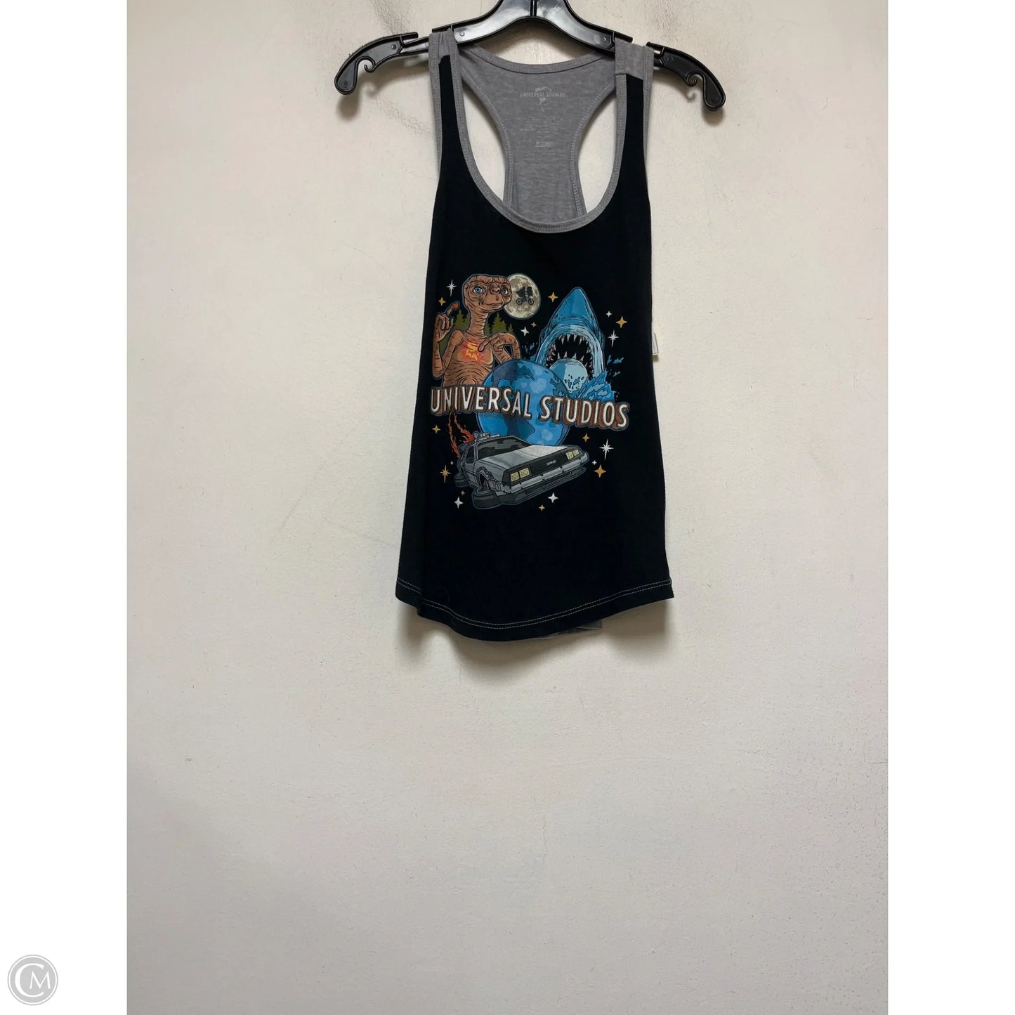 Tank Top By Clothes Mentor In Black & Grey, Size: S