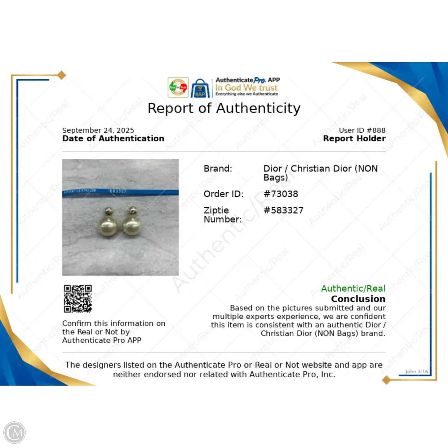 Earrings Luxury Designer By Dior