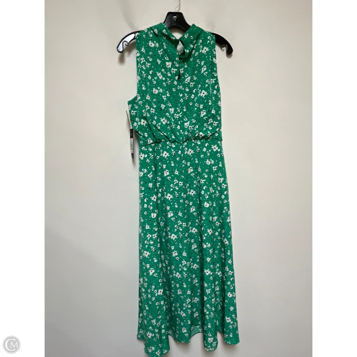 Dress Designer By Karl Lagerfeld In Green & White, Size: L