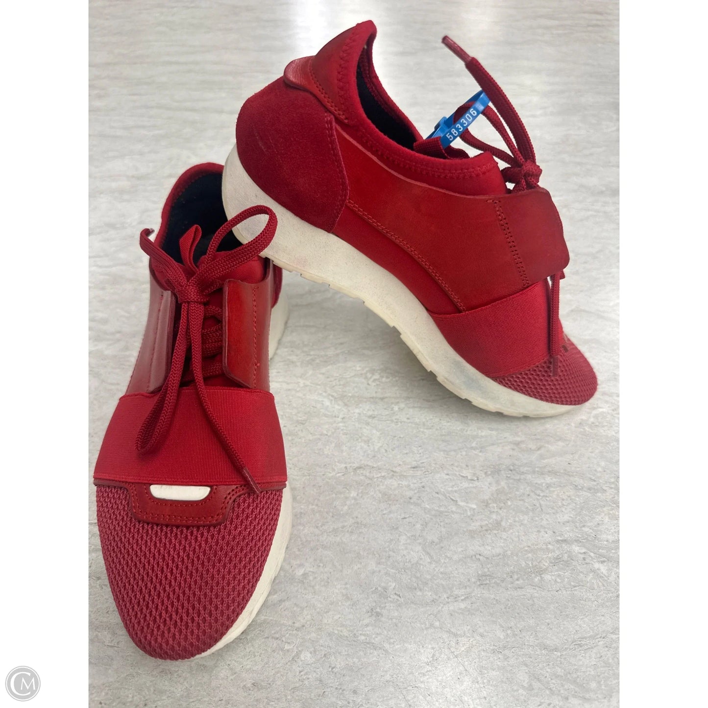 Shoes Luxury Designer By Balenciaga In Red, Size: 6