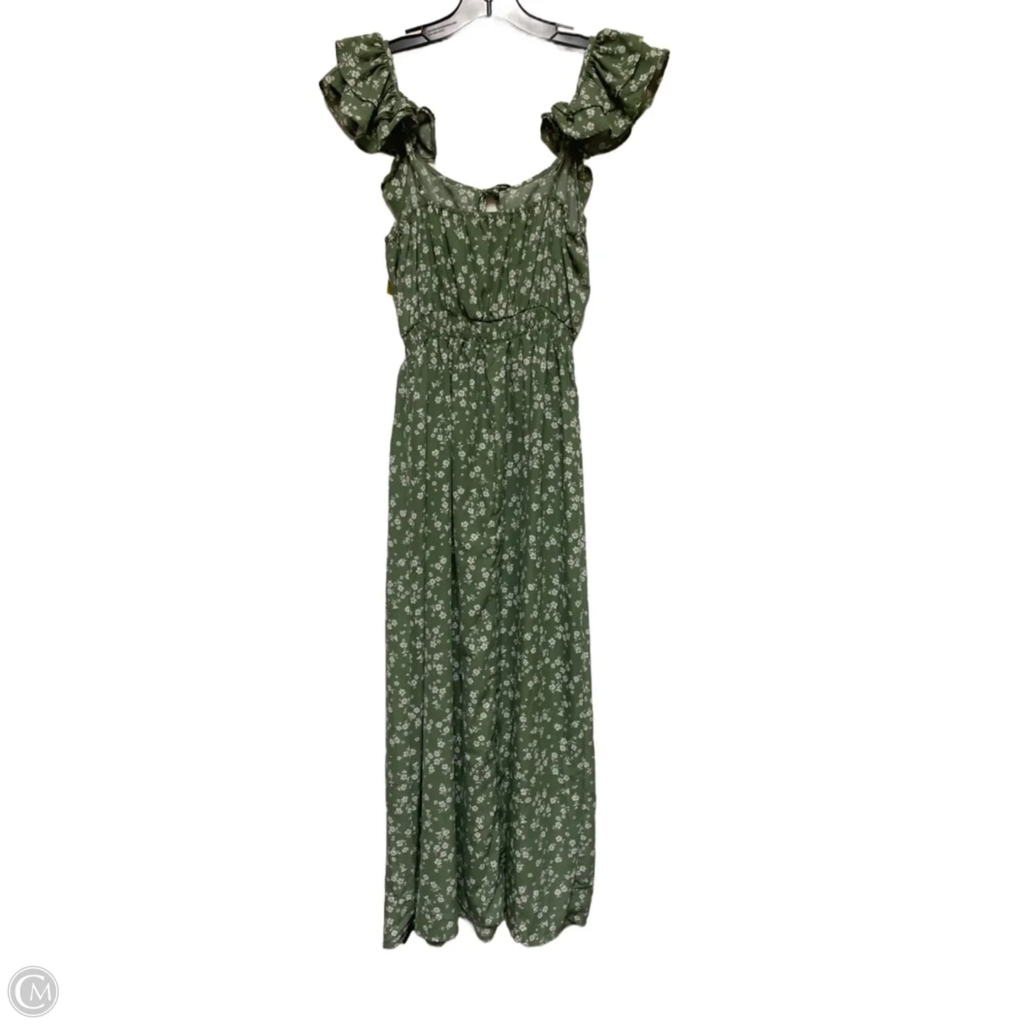 Dress Casual Maxi By Clothes Mentor In Green & White, Size: M