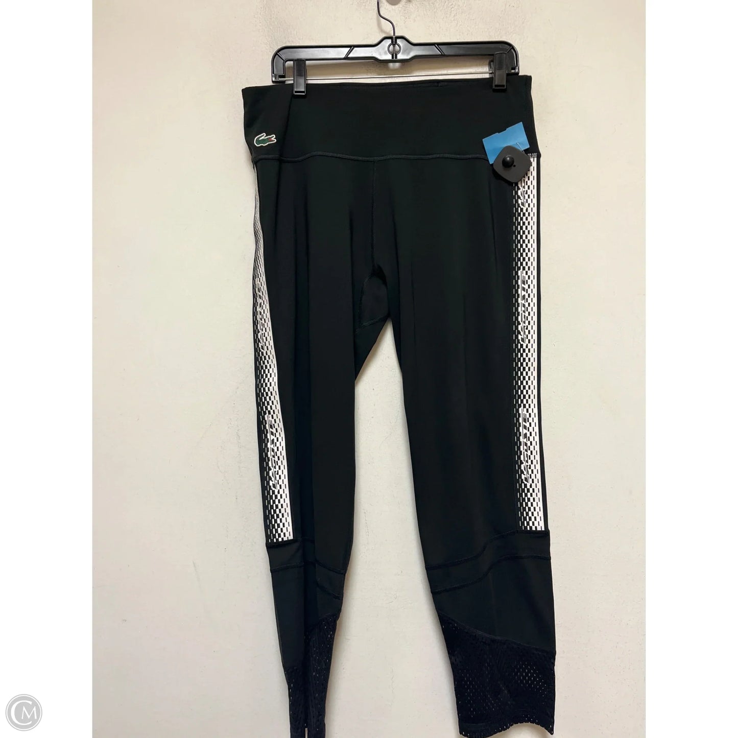 Athletic Leggings By Lacoste In Black, Size: Xl