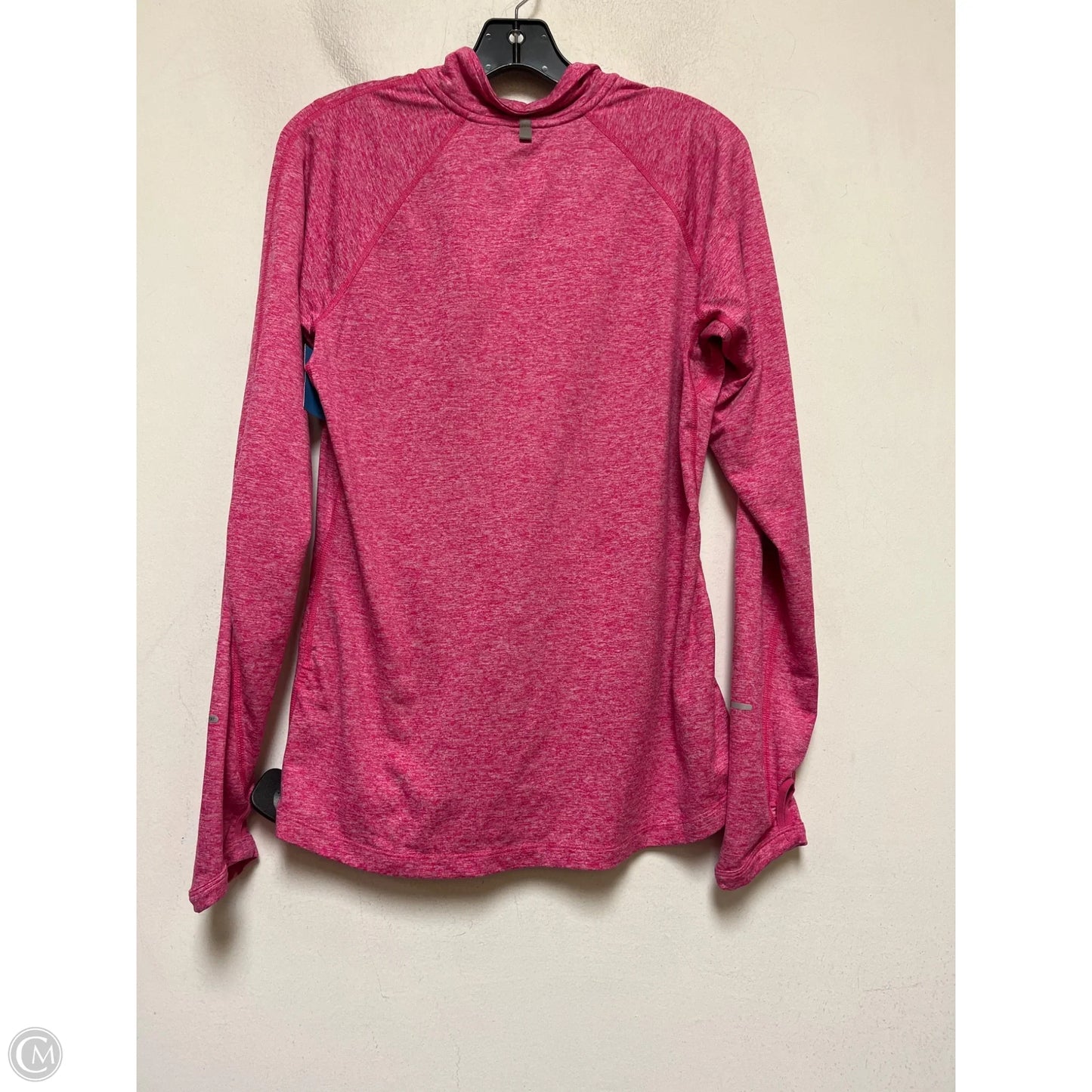 Athletic Top Long Sleeve Collar By Nike Apparel In Pink, Size: M