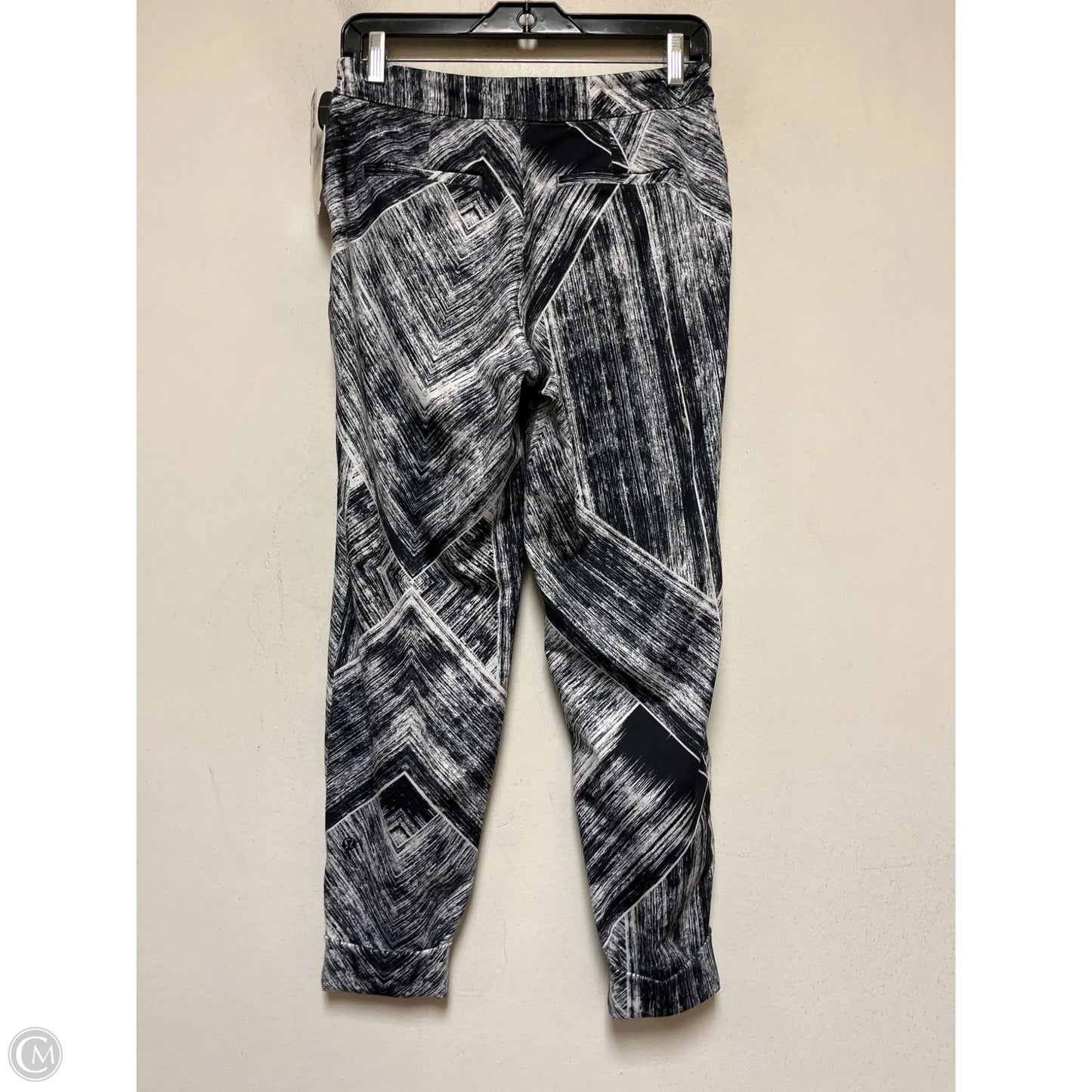 Athletic Pants By Lululemon In Black & White, Size: 4
