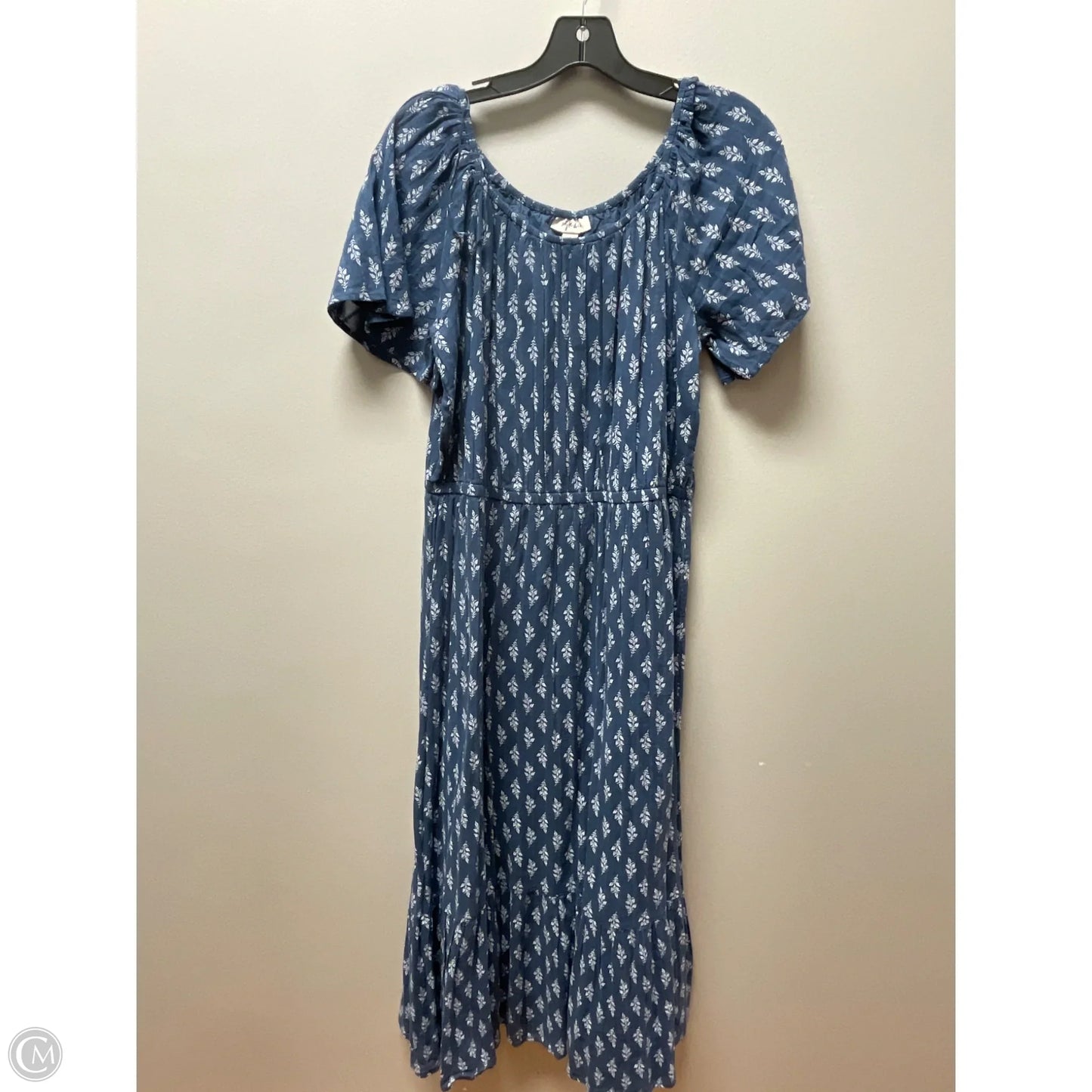 Dress Casual Maxi By Style And Company In Blue & White, Size: 1x