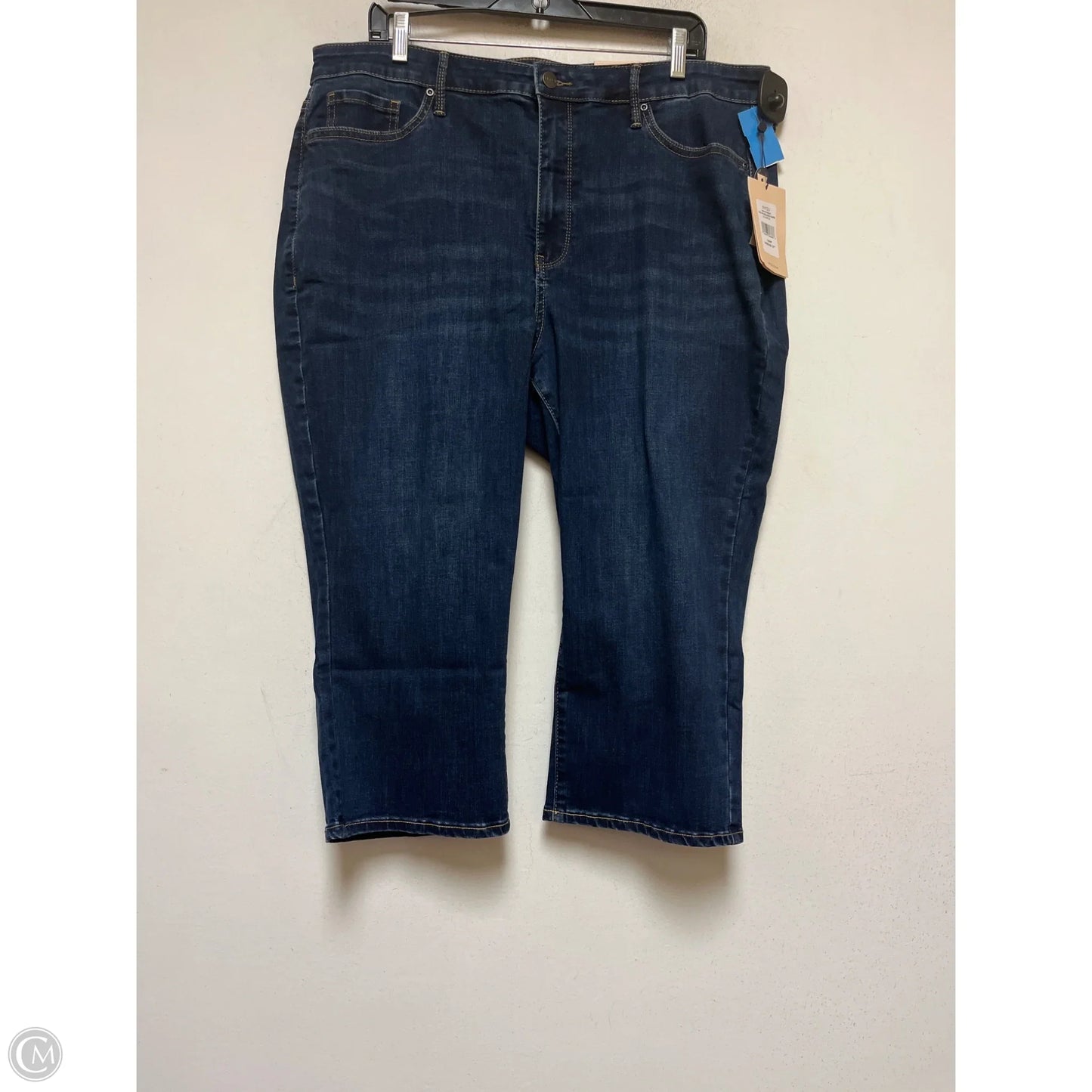 Jeans Cropped By Not Your Daughters Jeans In Blue Denim, Size: 18