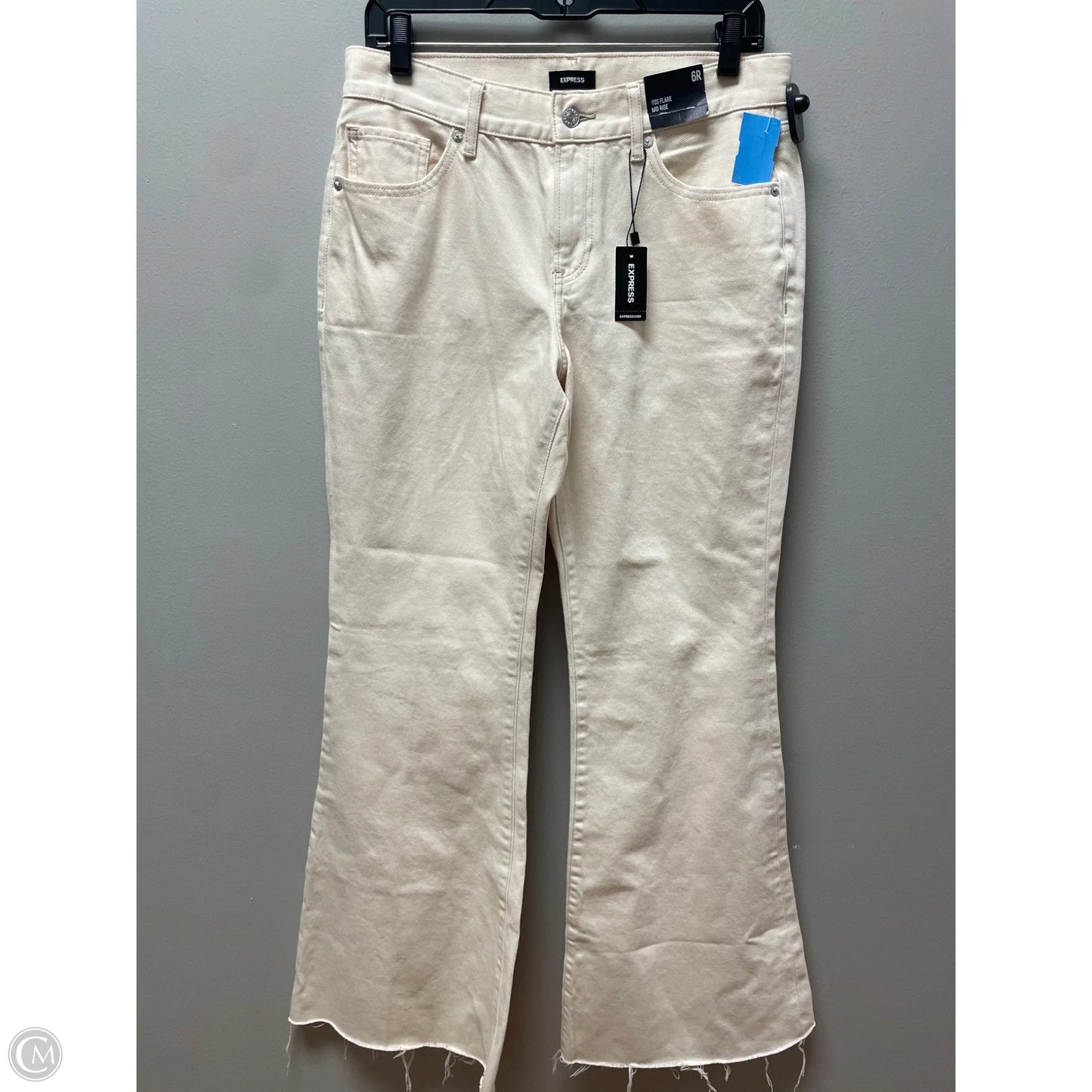 Jeans Flared By Express In Tan Denim, Size: 6