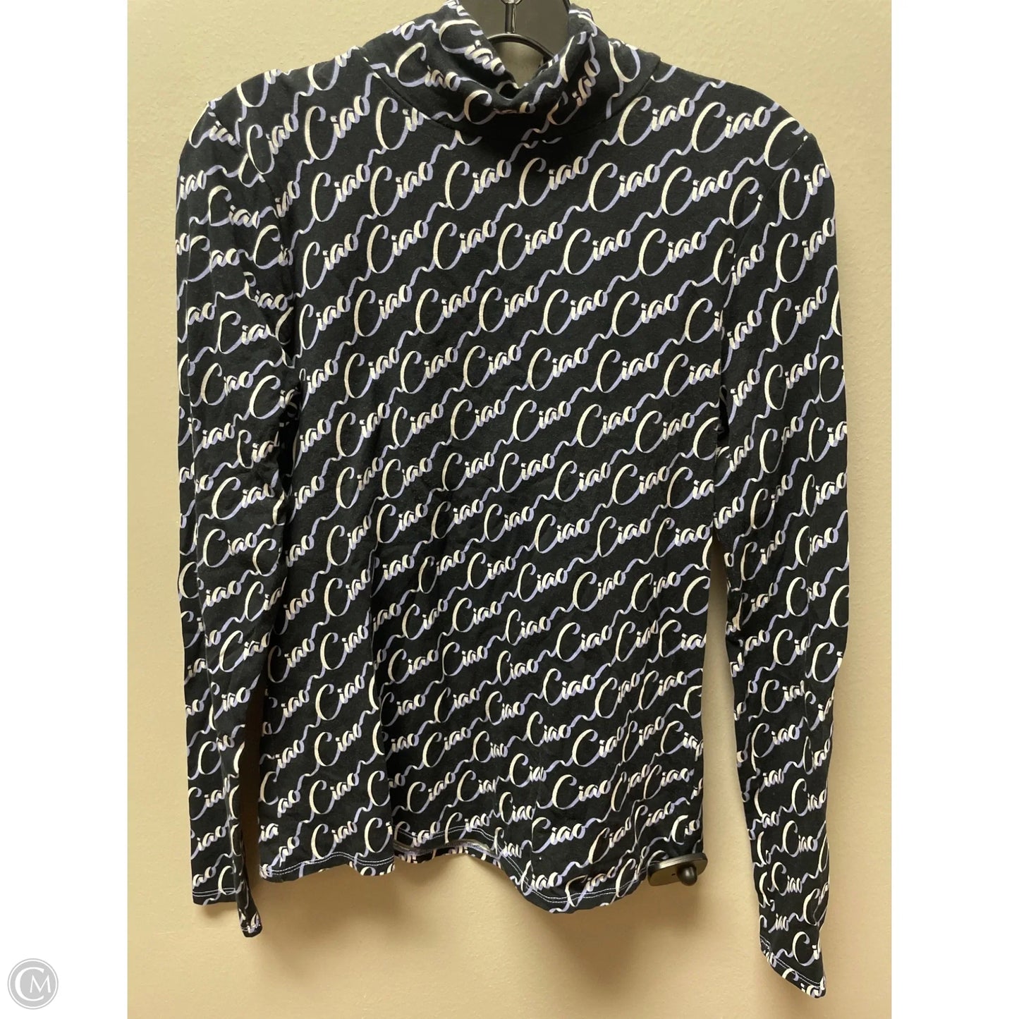 Top Long Sleeve Basic By Maeve In Black & Blue, Size: M