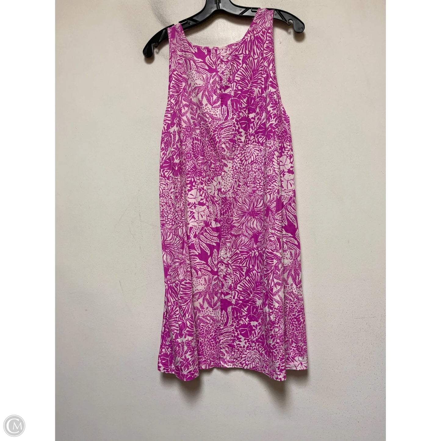 Dress Designer By Lilly Pulitzer In Pink & White, Size: Xlarge