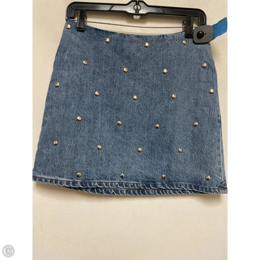 Skirt Mini & Short By Future Collective In Blue Denim, Size: 0
