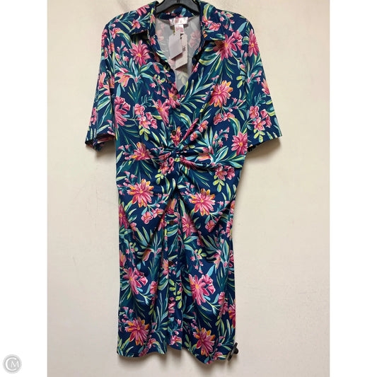 Dress Casual Short By Stella Parker In Floral Print, Size: L