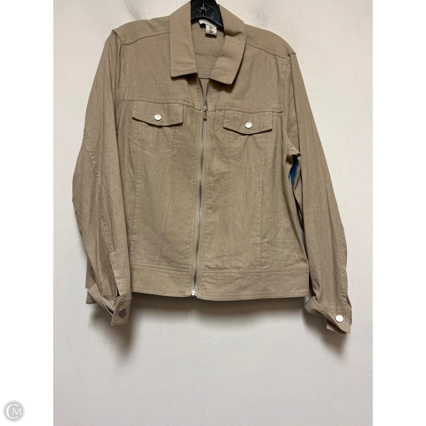 Jacket Shirt By Rachel Zoe In Brown, Size: L
