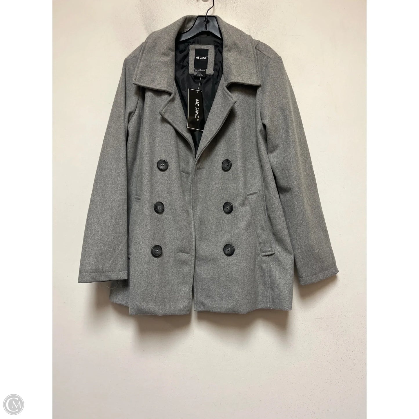 Coat Peacoat By Me Jane In Grey, Size: Xl