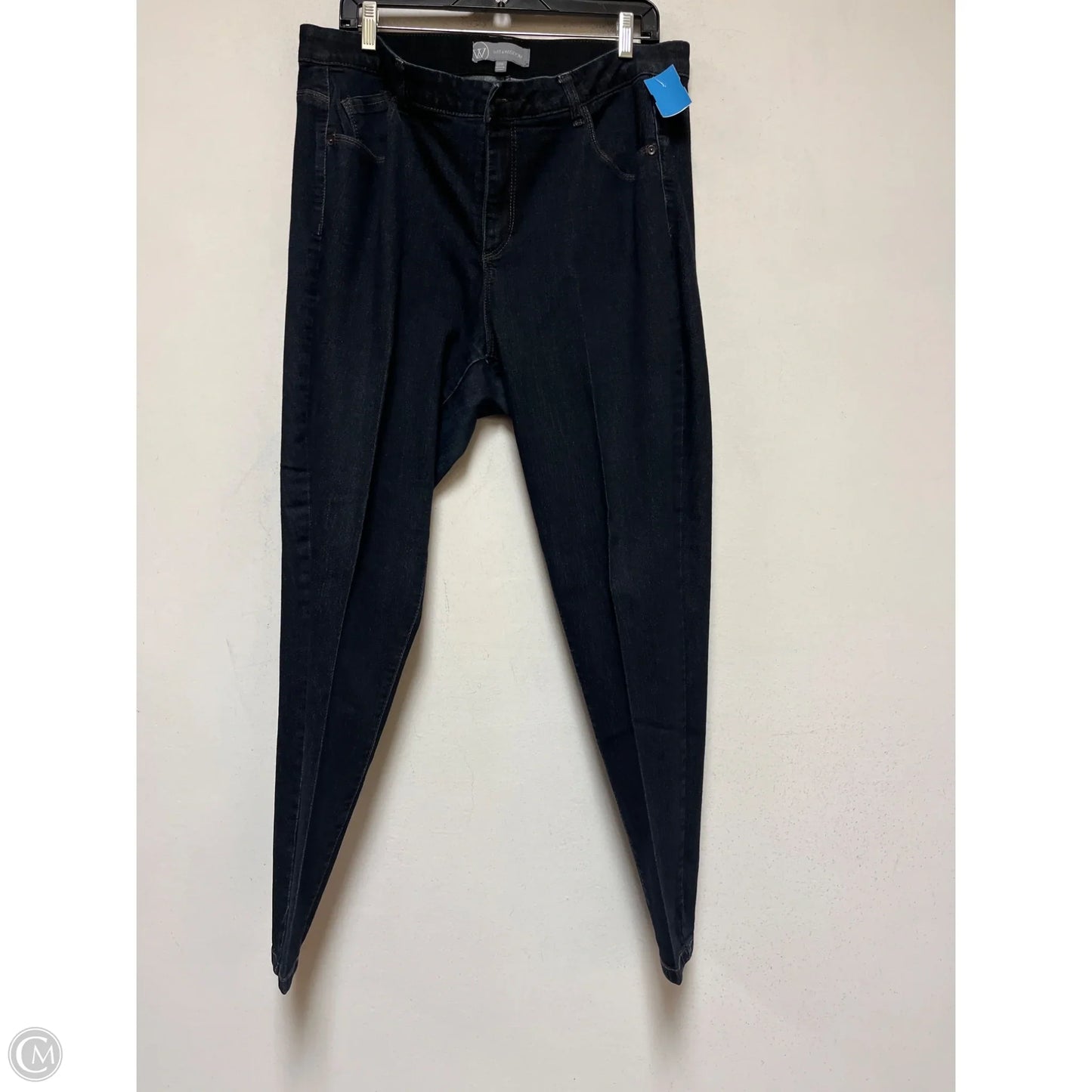 Jeans Straight By Wit & Wisdom In Blue Denim, Size: 18