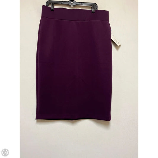 Skirt Midi By Eloquii In Purple, Size: 16
