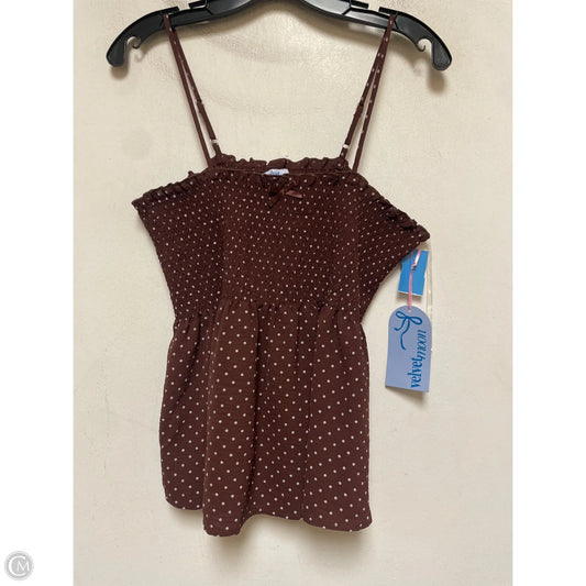 Top Sleeveless By Clothes Mentor In Polkadot Pattern, Size: L