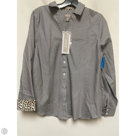 Top Long Sleeve By Chicos In Striped Pattern, Size: Xs