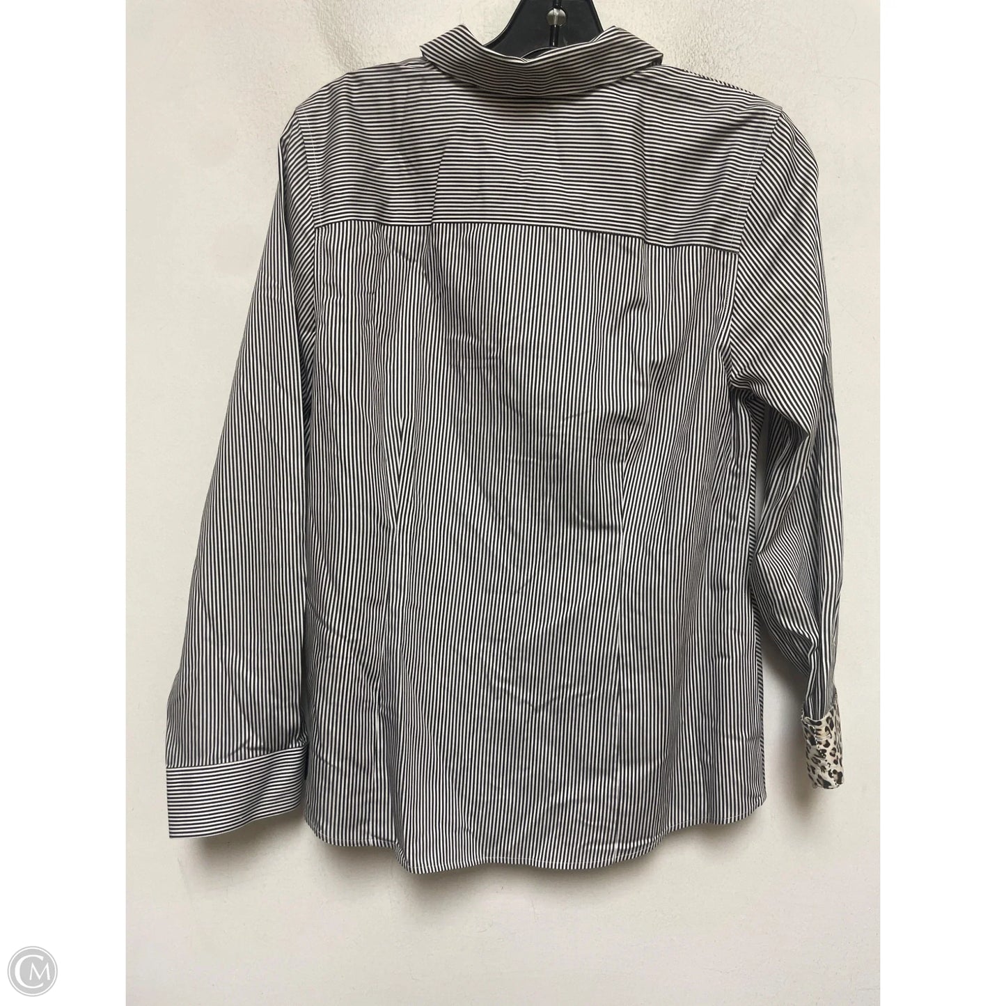 Top Long Sleeve By Chicos In Striped Pattern, Size: Xs