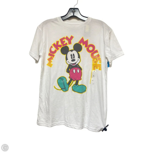 Top Short Sleeve Basic By Disney In White, Size: S