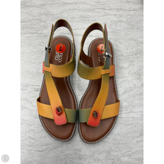 Sandals Flats By Franco Sarto In Rainbow Print, Size: 7