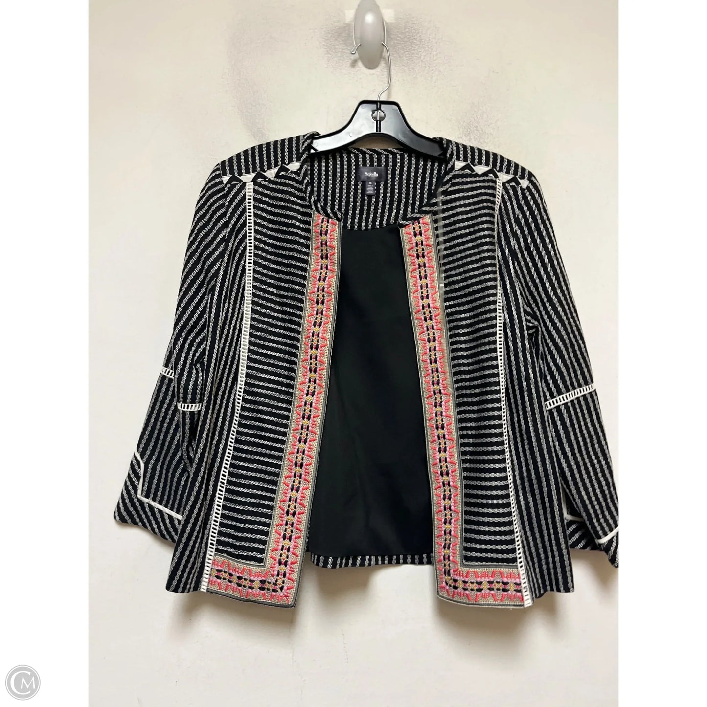 Blazer By Rafaella In Black & White, Size: M