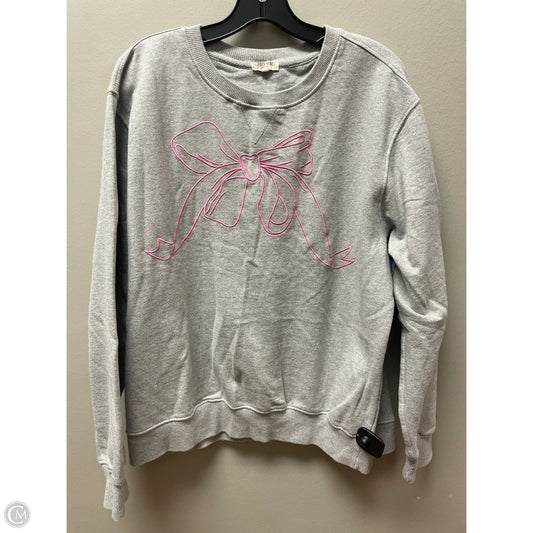 Sweatshirt Crewneck By Clothes Mentor In Grey, Size: Xl