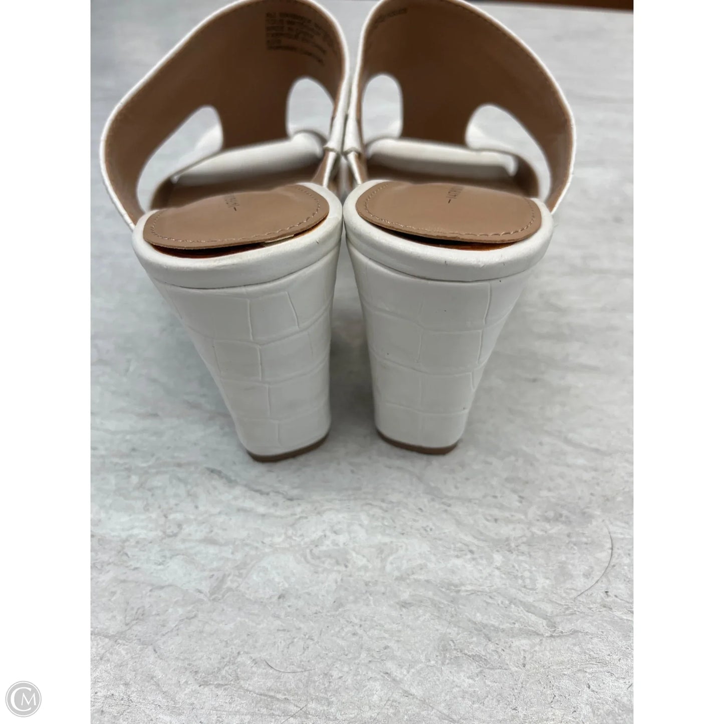 Sandals Heels Wedge By 14th And Union In White, Size: 6.5