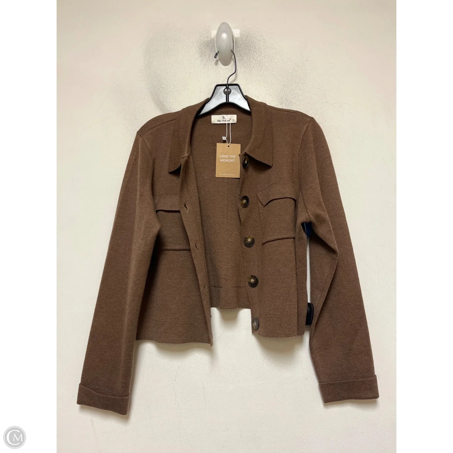 Sweater Cardigan By Clothes Mentor In Brown, Size: M