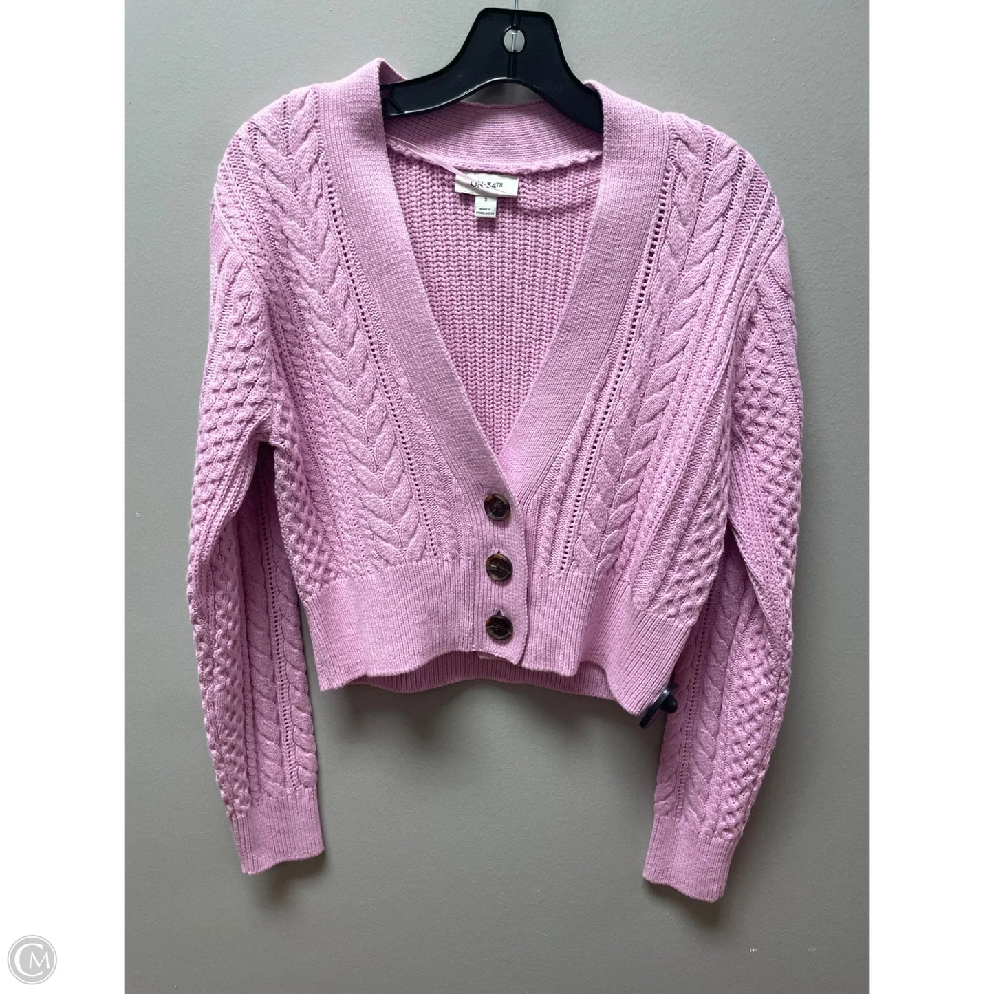 Sweater Cardigan By On 34th In Pink, Size: S