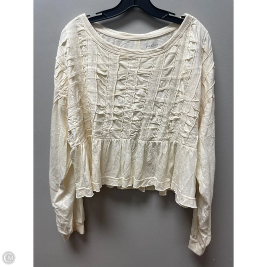 Top Long Sleeve By Pilcro In Cream, Size: Xl