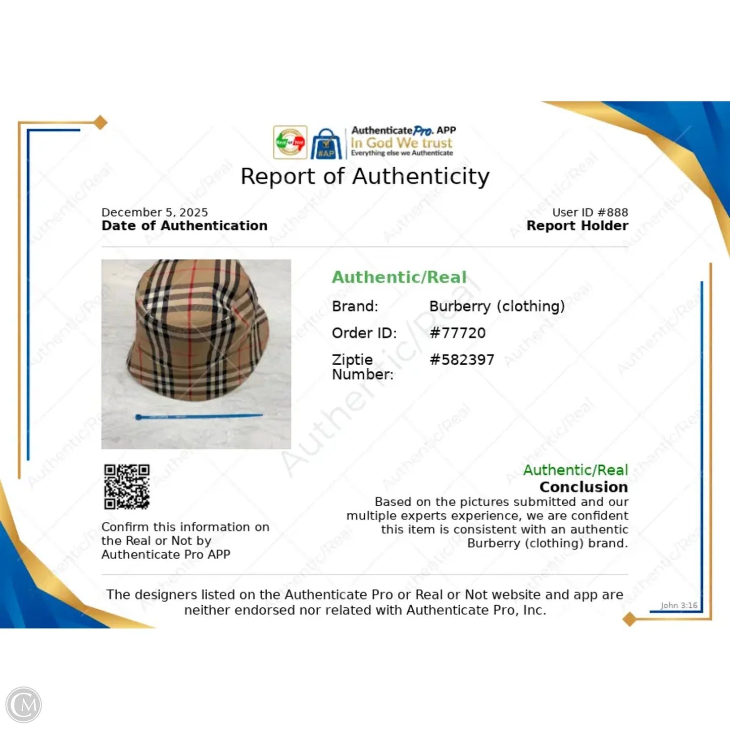 Hat Luxury Designer By Burberry