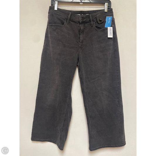 Jeans Wide Leg By Old Navy In Black Denim, Size: 8p