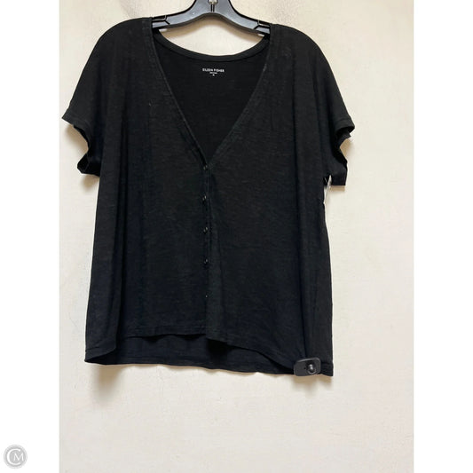 Top Short Sleeve By Eileen Fisher In Black, Size: M