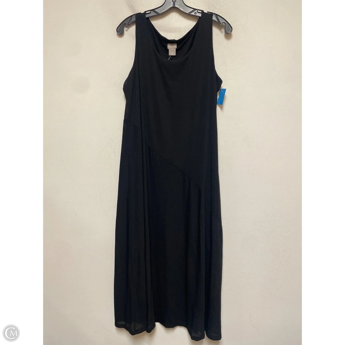 Dress Casual Maxi By Chicos In Black, Size: L