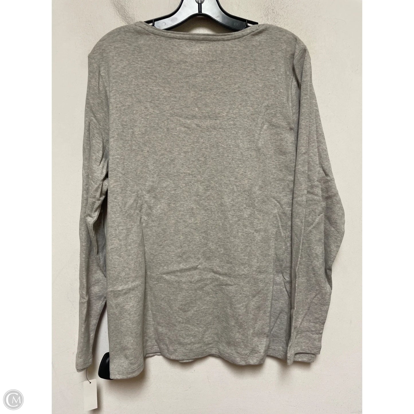 Top Long Sleeve Basic By Talbots In Grey, Size: Xlp