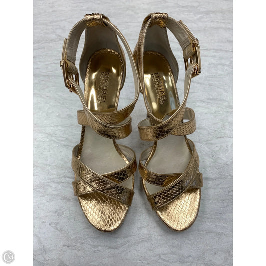 Sandals Heels Wedge By Michael By Michael Kors In Gold, Size: 8