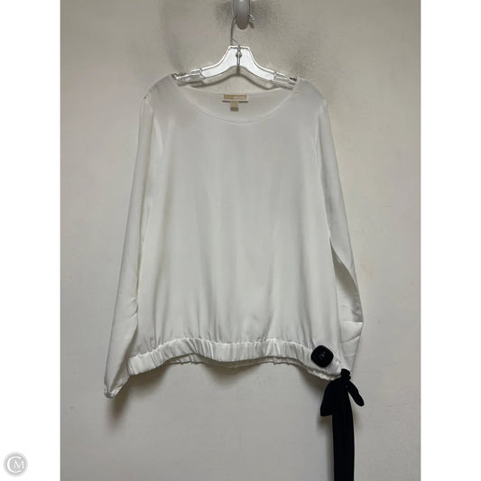 Top Long Sleeve By Michael By Michael Kors In White, Size: Xl