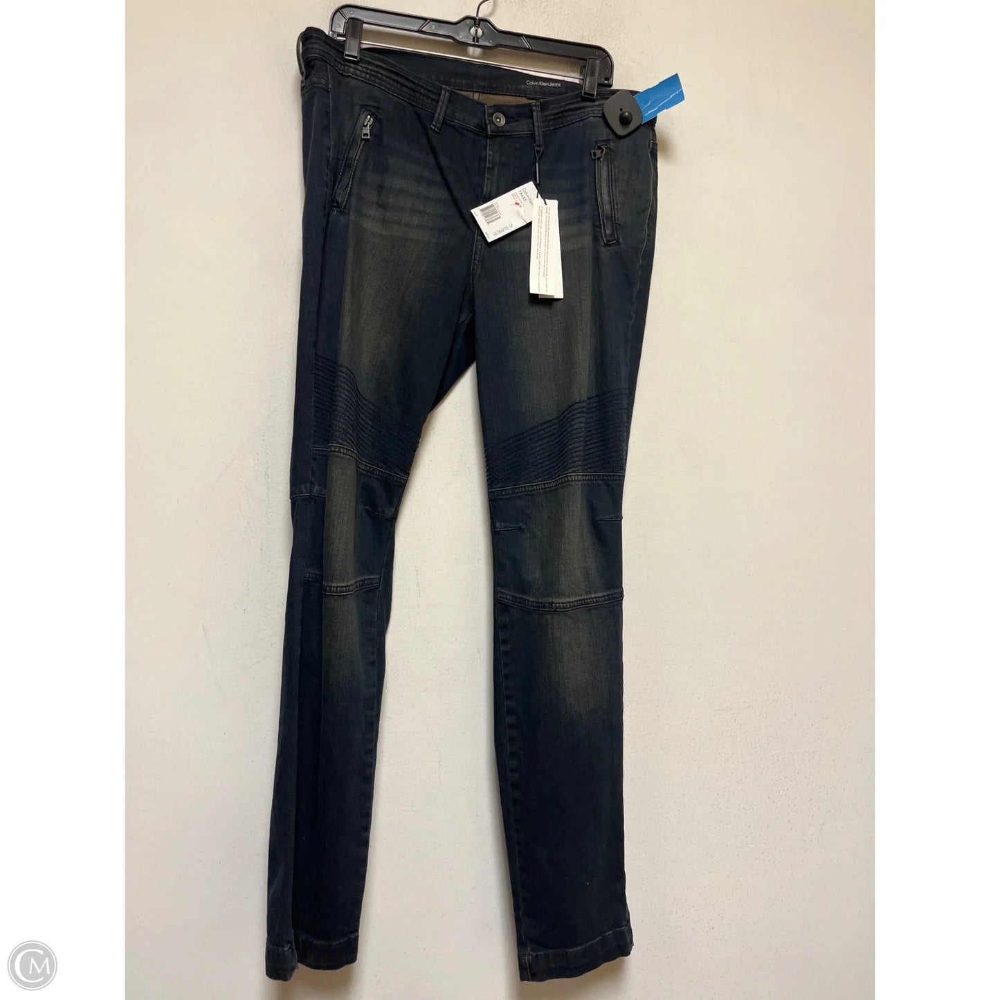 Jeans Skinny By Calvin Klein In Blue Denim, Size: 16