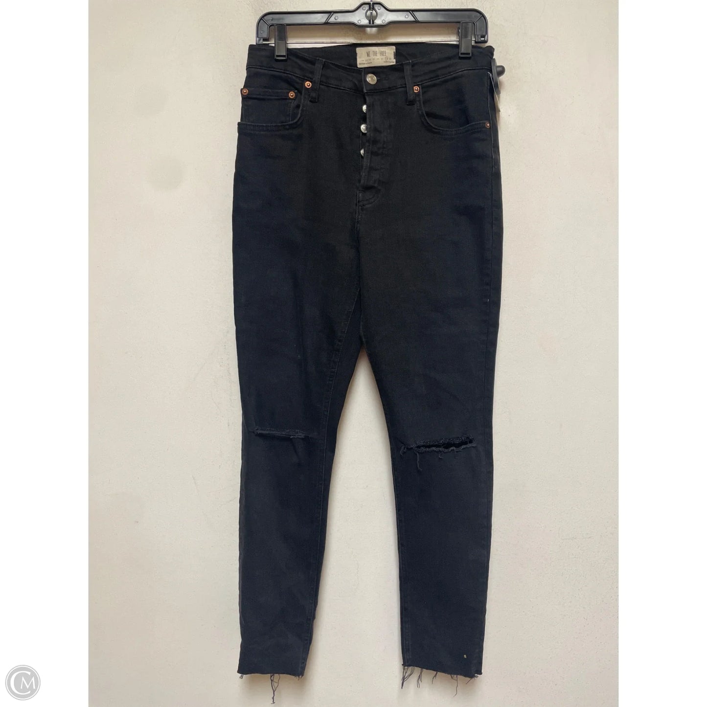 Jeans Straight By We The Free In Black Denim, Size: 8