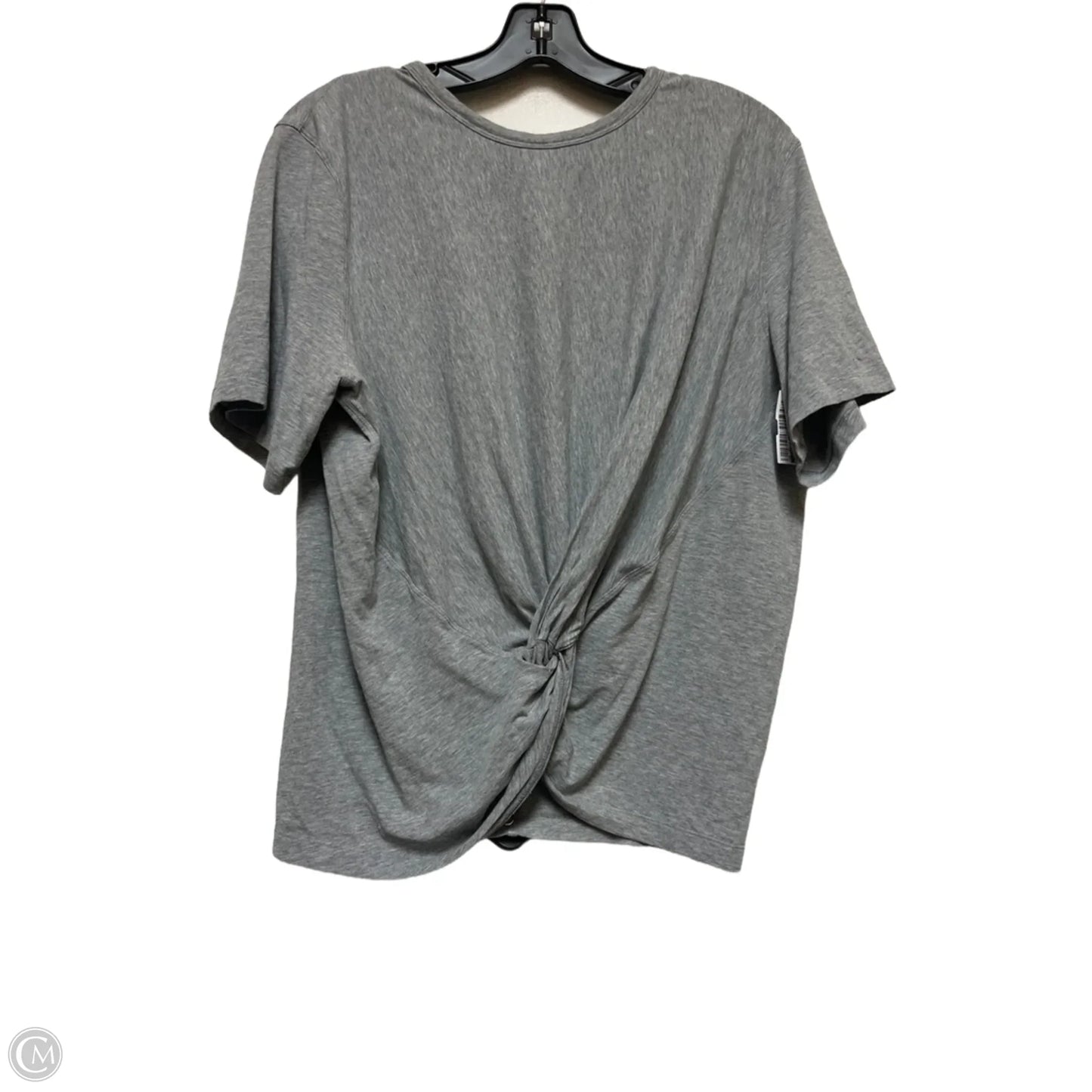 Athletic Top Short Sleeve By Lululemon In Grey, Size: L