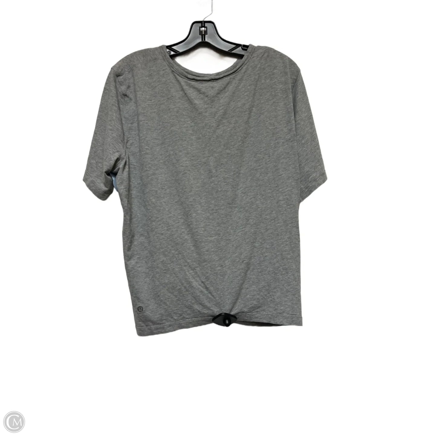 Athletic Top Short Sleeve By Lululemon In Grey, Size: L