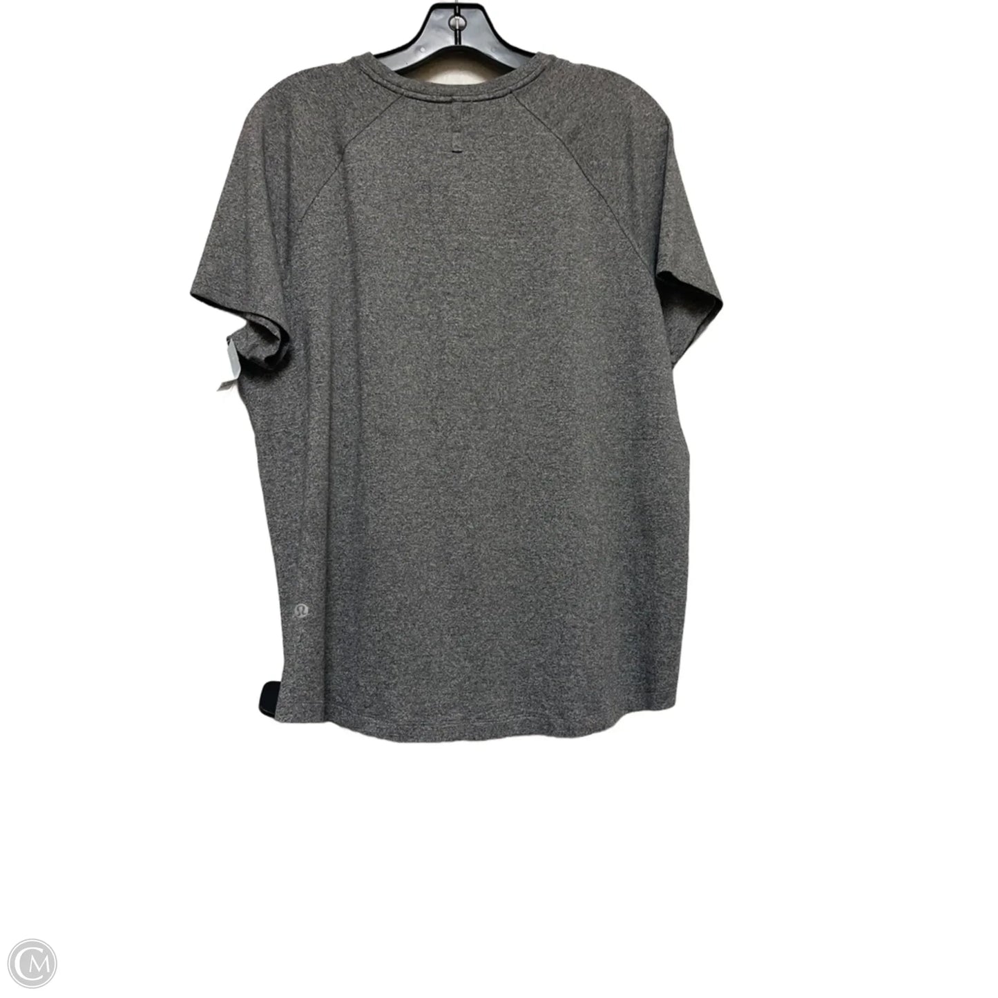Athletic Top Short Sleeve By Lululemon In Grey, Size: L