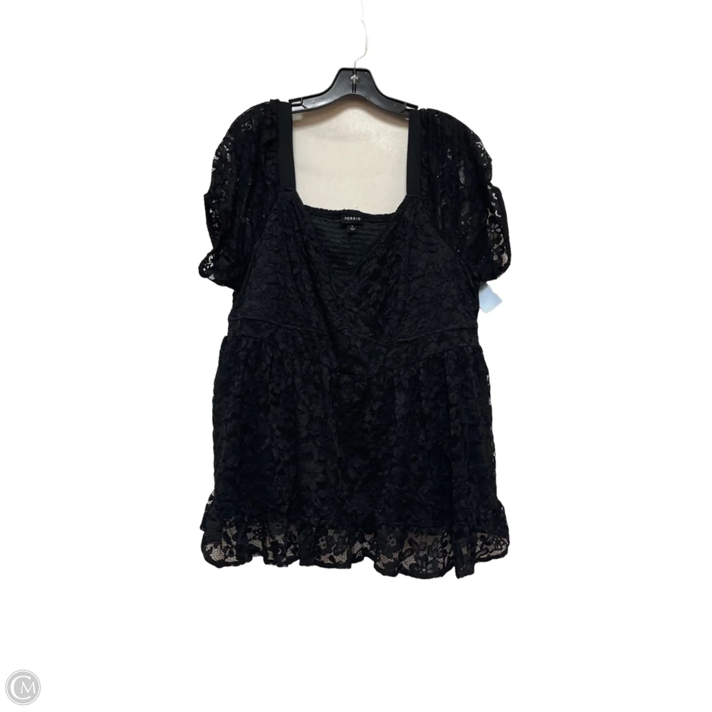 Top Short Sleeve By Torrid In Black, Size: 1x