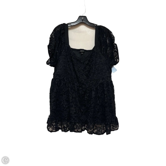 Top Short Sleeve By Torrid In Black, Size: 1x
