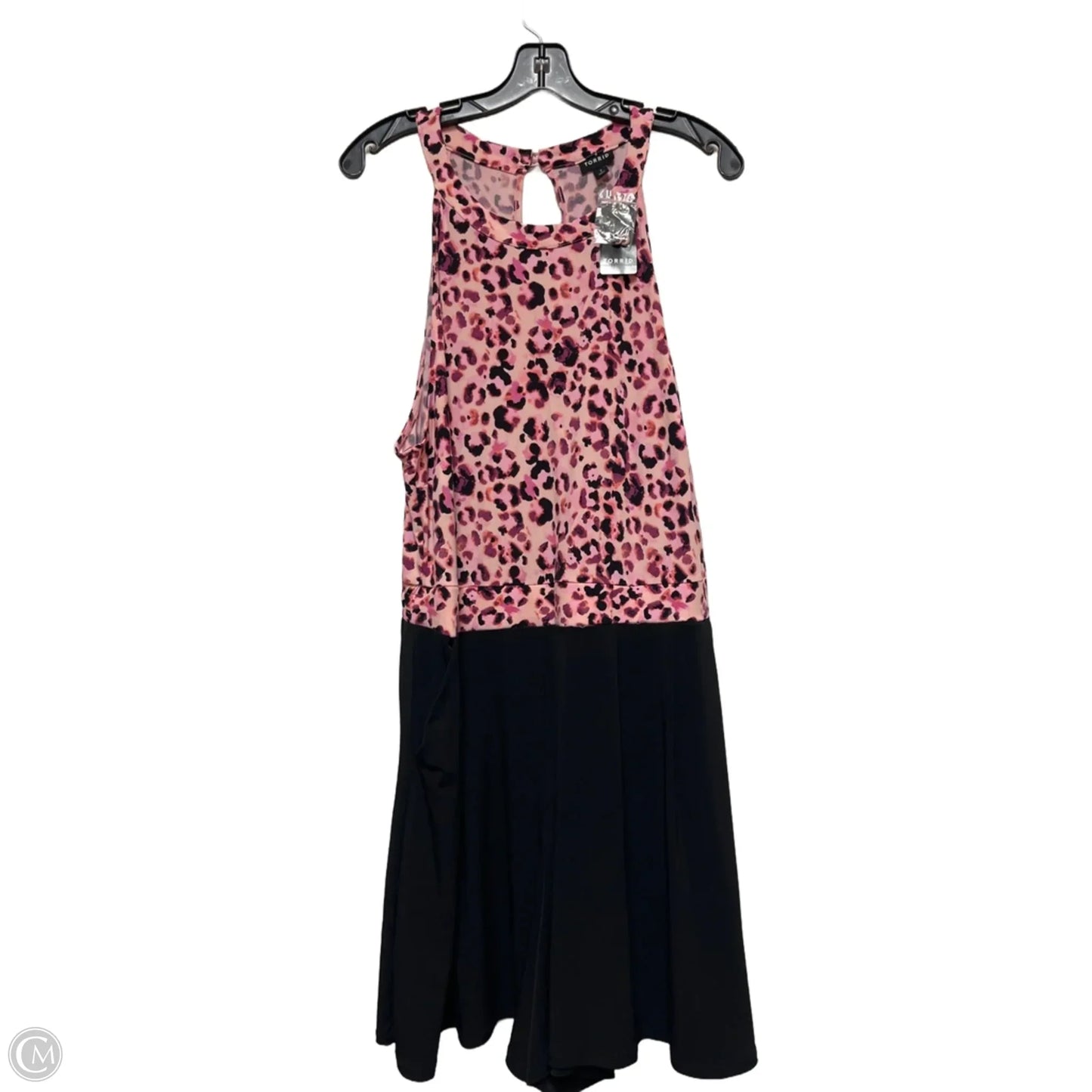 Dress Casual Short By Torrid In Black & Pink, Size: 2x