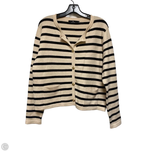 Sweater Cardigan By Lillusory In Striped Pattern, Size: M