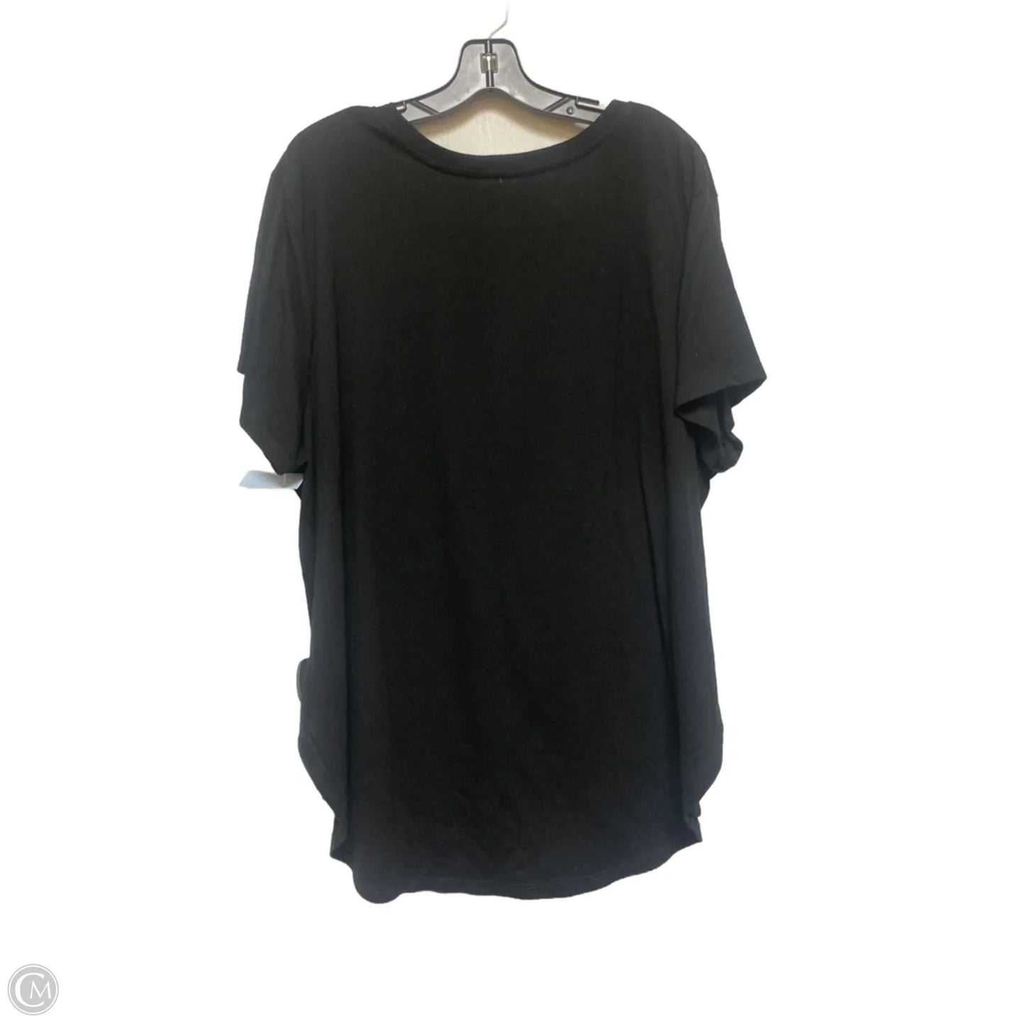 Top Short Sleeve Basic By Disney In Black, Size: 3x